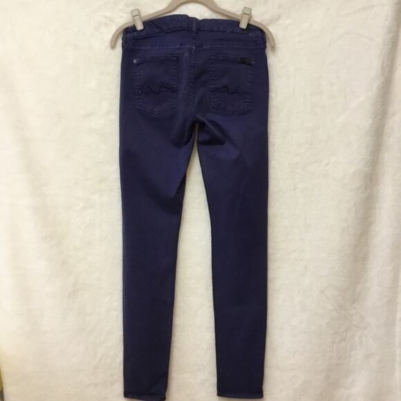 7 For All Mankind Vibrant Purple Skinny Jeans - Picture 4 of 7